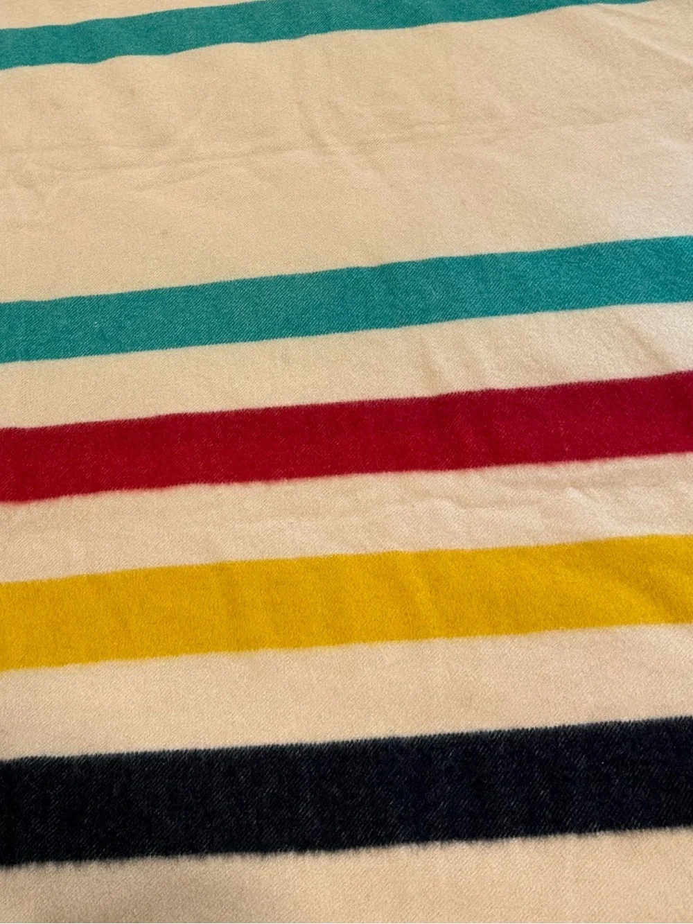Vintage Hudson’s Bay Orange Label 3-1/2 Point Blanket 62 x 76